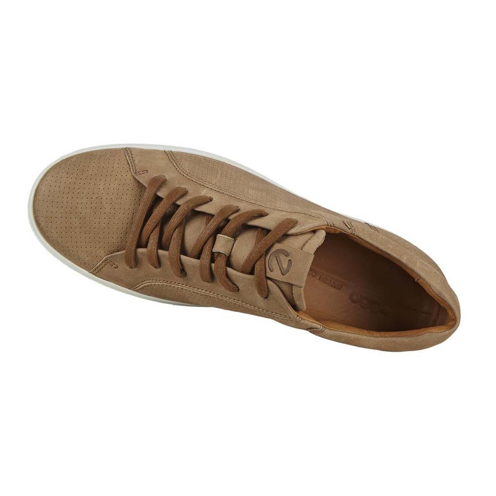 Pánské Boty Casual Ecco Soft 7 Street Perf Hnědé | CZ 483BEX